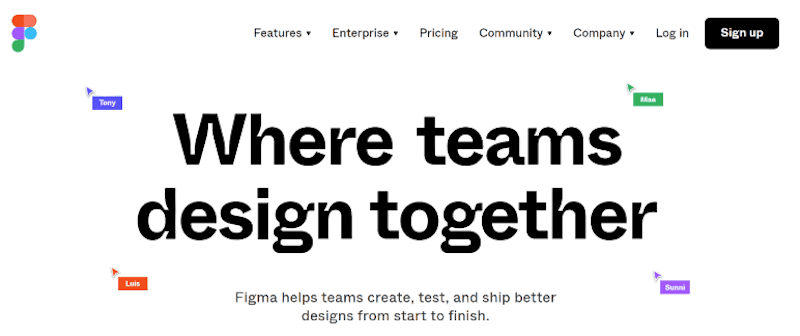 figma web design tools